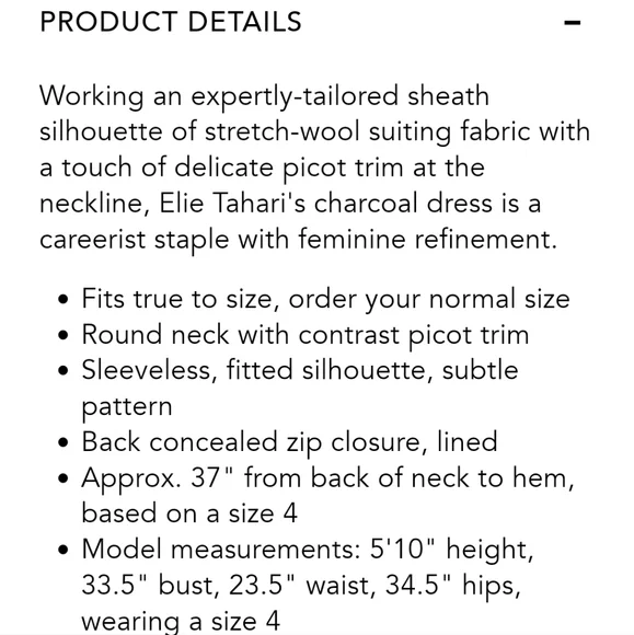 Elie Tahari Emory Wool Sheath Dress Grayed Navy Size 4 - Picture 13 of 15